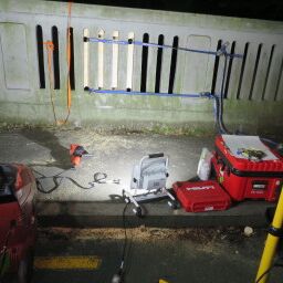 Night Works at a Busy Auckland Bridge